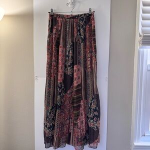 Skies Are Blue Patchwork Maxi Skirt Womens XS